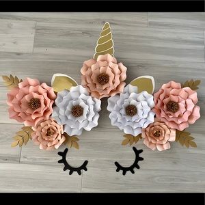 Unicorn Paper Flower Decor
